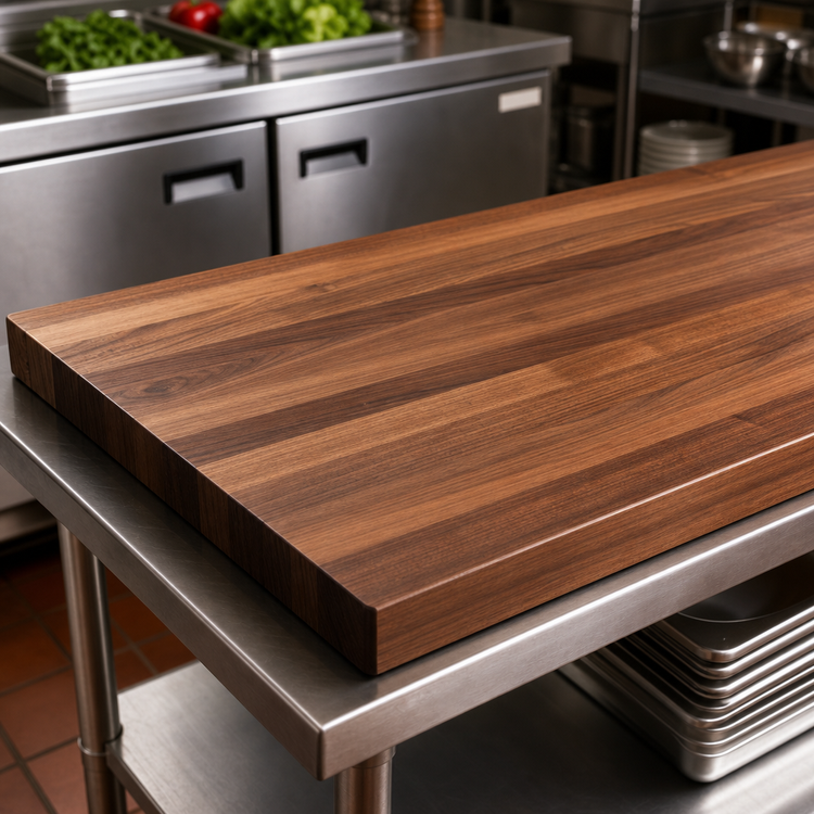 Product image #3 for John Boos Boos Block 72 Inch x 38 Inch American Black Walnut Edge Grain Kitchen Countertop