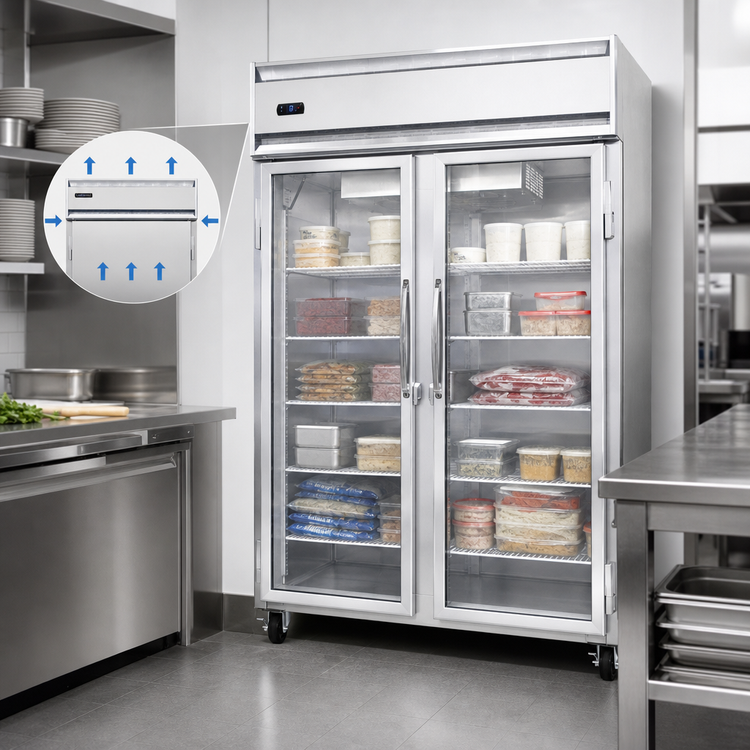 Product image #3 for Continental Refrigerator 2FSNSSGD Two-Section Shallow Depth Glass Door Display Freezer