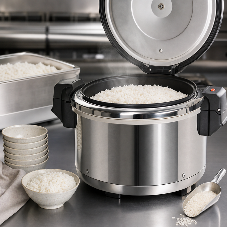 Product image #3 for Thunder Group 30-Cup Electric Rice Warmer with Stainless Steel Mirror Finish and Non-Stick Inner Pot