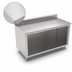 Thumbnail image #3 for John Boos 60-Inch x 24-Inch 14-Gauge 300-Series Stainless Steel Work Table with Open Front Cabinet Base and 5-Inch Backsplash