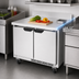 Thumbnail image #3 for Beverage-Air WTR34HC Two-Section 34-Inch Shallow-Depth Solid Door Worktop Refrigerator