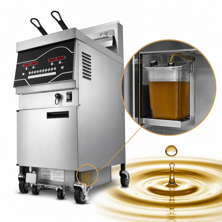 Product image #3 for Henny Penny Evolution Elite Gas Open Fryer, 1-Well, 30 lb. Low-Oil Vat, Built-In Filtration