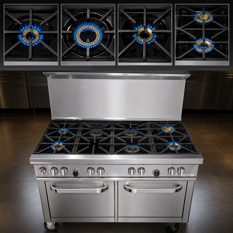 Product image #3 for Southbend Ultimate 48-Inch Gas Restaurant Range with 7 Burners, Standard Oven, and Cabinet Base