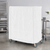 Thumbnail image #3 for Metro 48 x 21 x 54 Inch White Uncoated Knitted Polyester Banquet Cart Cover with PVC Zipper