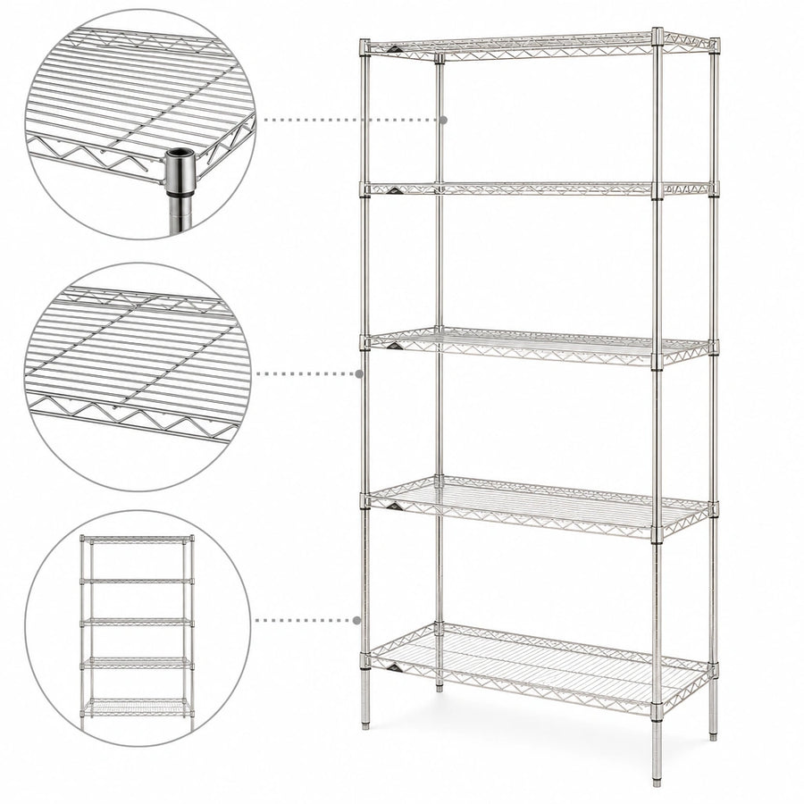 Five Wire Shelves