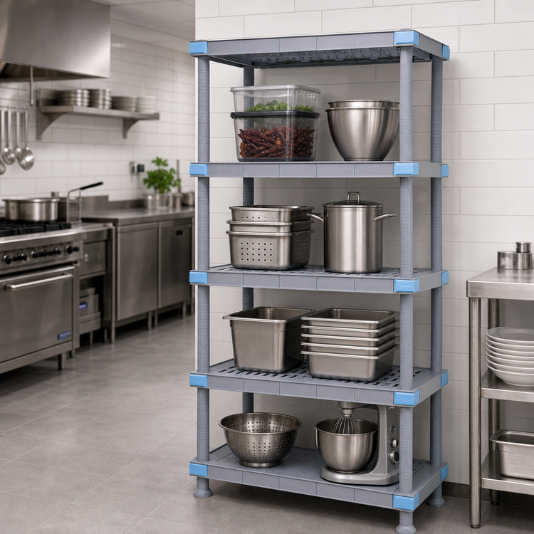 Product image #3 for Quantum Millenia 30-Inch Wide x 24-Inch Deep x 86-Inch High Stationary Starter Polymer Shelving Unit