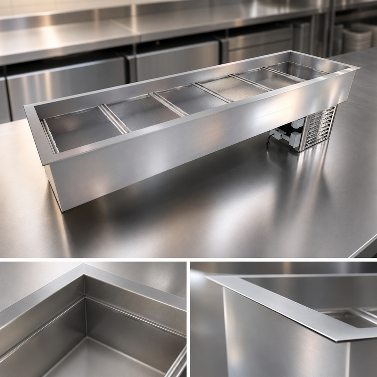 Product image #3 for Duke CP6-SB-DC-D Drop-In Cold Food Well, 6-Pan, Refrigerated, Touchscreen Control