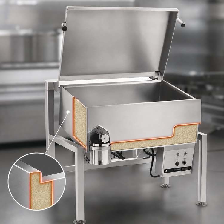 Product image #3 for Legion Combi-Pan Gas Tilting Skillet, 27.4-Gallon, 10° Tilt, 100,000 BTU