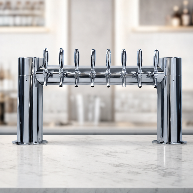 Product image #3 for Micro Matic Metropolis H 8-Faucet Air-Cooled Countertop Draft Tower, Polished Stainless Steel