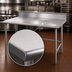Thumbnail image #3 for Advance Tabco 144-Inch x 36-Inch 16-Gauge 430 Stainless Steel Work Table with 5-Inch Backsplash