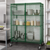 Thumbnail image #3 for Quantum Stationary Wire Security Cage with Green Epoxy Antimicrobial Finish, 48 x 21 x 63 Inches