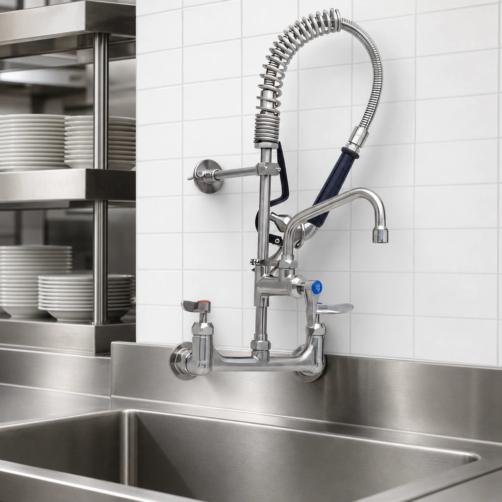 8 Inch Wall-Mount Mixing Faucet