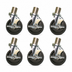 Thumbnail image #3 for BK Resources 6-Piece 5-Inch Caster Set with Adapters for Chef Tables and Steam Tables