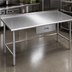 Thumbnail image #3 for Eagle Deluxe Series 84-Inch x 36-Inch Stainless Steel Work Table with 1-1/2-Inch Rear Upturn and Tubular Base