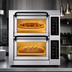 Thumbnail image #3 for PizzaMaster PM 402ED-4 Countertop Electric Stone Hearth Pizza Oven with 2 Independent Chambers