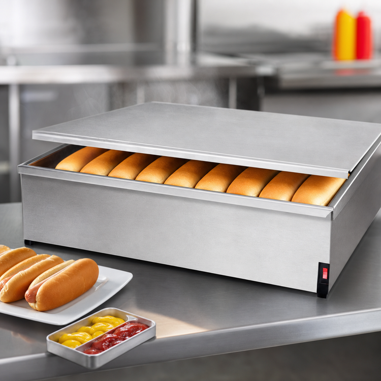 Product image #3 for APW Wyott BWD-50 Dry Freestanding Hot Dog Bun Warmer, 40-Bun Capacity