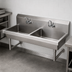 Thumbnail image #3 for BK Resources 48-Inch Wall-Mounted Two-Station Stainless Steel Handwash Sink with 8-Inch Deep Bowl