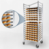 Thumbnail image #3 for John Boos Mobile Nesting Aluminum Bun Pan Rack, 20 Pan Capacity, Side Loading