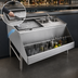 Thumbnail image #3 for Advance Tabco Prestige 42 Inch Double Underbar Beverage Service Station with Pass-Thru Ice Bin, 10-Circuit Cold Plate and 2 Sinks