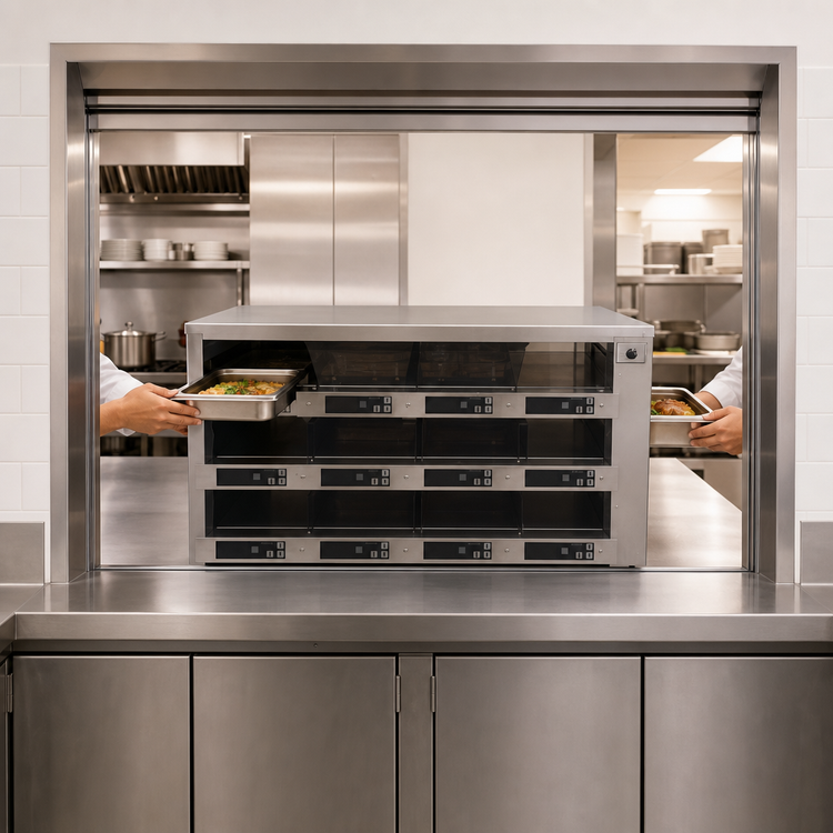 Product image #3 for Pass-Through Modular Heated Holding Cabinet, 12 Pan Capacity, Stainless Steel