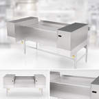 Thumbnail image #3 for John Boos UBSR2C-42 Double 42-Inch Speed Rail Locking Cover, 18/300 Stainless Steel