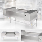 Thumbnail image #3 for John Boos UBSR2C-42 Double 42-Inch Speed Rail Locking Cover, 18/300 Stainless Steel