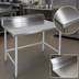 Thumbnail image #3 for John Boos Stallion 72 Inch x 30 Inch Stainless Steel Work Table with 5 Inch Backsplash, Safety Edge, and Galvanized Base