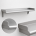 Thumbnail image #3 for Eagle Snap-n-Slide 48-Inch x 12-Inch Wall-Mounted Shelf with Rolled Front Edge, 16-Gauge 304 Stainless Steel