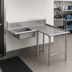 Thumbnail image #3 for John Boos Pro-Bowl L-Shaped Island Soiled Dishtable with 20 x 20 x 8-Inch Pre-Rinse Bowl, 60 x 120-Inch, Right-To-Left