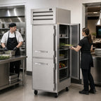 Thumbnail image #3 for True Mfg. - General Foodservice SPEC SERIES STA1RPT-2HS-1G-HC One-Section Pass-Thru Reach-In Refrigerator, Front Half Solid/Rear Glass Doors