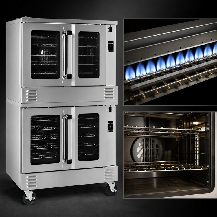 Product image #3 for Southbend Platinum Series Double Deck Standard-Depth Gas Convection Oven with Touchscreen Controls and Independent Doors