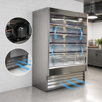 Thumbnail image #3 for Howard-McCray 35E Series SC-OD35E-6-LED 75-Inch Self-Contained Dairy Open Merchandiser with 4-Tier LED Shelves, White, Endless Design