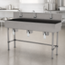 Thumbnail image #3 for Advance Tabco 19-FM-60KV 60-Inch Three-Station Freestanding Multiwash Hand Sink with Knee Valves and Gooseneck Spouts