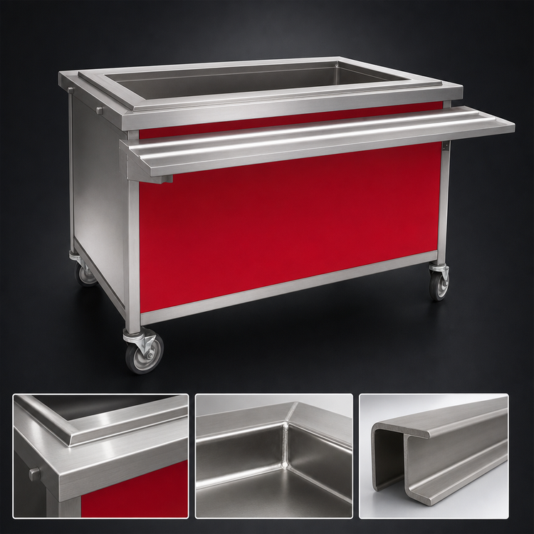 Product image #3 for Director's Choice DCS6-CFUI 96 Inch 6-Pan Mobile Iced Cold Pan Unit