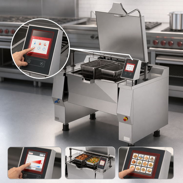 Product image #3 for Betterpan UDBRG029CV1 29 Gallon Gas Tilting Skillet Braising Pan with Programmable Controls