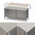 Thumbnail image #3 for John Boos Enclosed Base Poly Top Work Table with Sliding Doors, Stainless Steel Base, 48 x 30 Inches