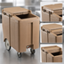 Thumbnail image #4 for Tall Mobile Sliding Lid Ice Caddy, 175 lb. Capacity, Coffee Beige