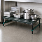 Thumbnail image #3 for Eagle Group QuadPlus QP-DR2160VG-GL 60"W x 21"D x 14"H Stationary Dunnage Rack, 1000 lb. Capacity, Louvered Polypropylene Mat