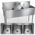 Thumbnail image #3 for BK Resources BK8BS-3-1821-12 3-Compartment Budget Sink with 18