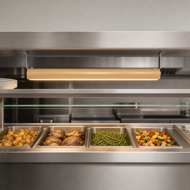 Product image #3 for Vollrath FC-4SH-72208-BR-IN 72-Inch Low Profile Unlighted Strip Heat Lamp