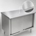Thumbnail image #3 for Eagle Group Spec-Master 120-Inch x 24-Inch Enclosed Work Table with Sliding Doors, 14-Gauge 304 Stainless Steel Top