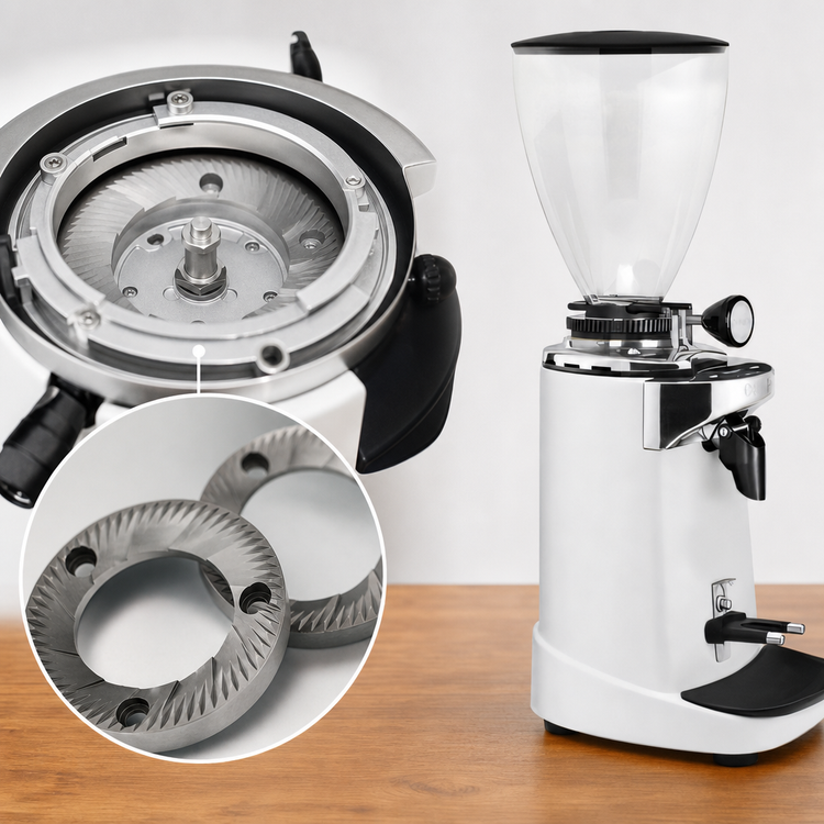 Product image #3 for UNIC Ceado E37SL On-Demand Commercial Coffee Grinder, White, 83mm Flat Burrs