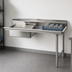 Thumbnail image #3 for Eagle Group 36-Inch Straight Soiled Dishtable with 20 x 20 x 5 Pre-Rinse Sink, Right-to-Left Operation