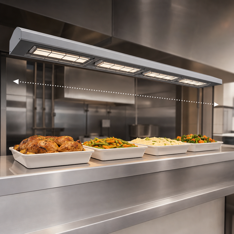 Product image #3 for Hatco Ultra-Glo 48-Inch Double Ceramic Tile Infrared Foodwarmer