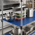 Thumbnail image #3 for Eagle QuadPlus 60 Inch x 21 Inch Solid Blue Polymer Shelf Mat with Chrome Quad-Adjust Frame