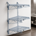 Thumbnail image #3 for Quantum Wall-Mounted Cantilever Starter Shelving Unit with 3 Wire Shelves, Gray Epoxy Antimicrobial Finish
