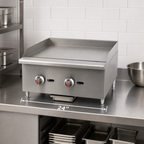 Thumbnail image #3 for Hurakan by Equip.me 24-Inch Countertop Gas Griddle with 2 Burners and 3/4-Inch Plate
