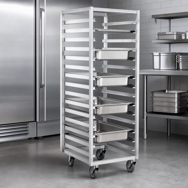 Product image #3 for Panco Aluminum Roll-In Refrigerator Rack, Front Load, 36-Pan Capacity, 64-Inch High