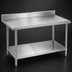 Thumbnail image #3 for Advance Tabco Stainless Steel Work Table with 5-Inch Backsplash and Adjustable Undershelf, 120 x 36 Inches