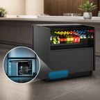 Thumbnail image #3 for Structural Concepts Oasis® CN33R-UC Low-Profile Under Counter Refrigerated Self-Service Display Case, 35-5/8 in. W, Black, R290